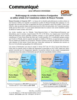 Redécoupage des territoires d`assignation