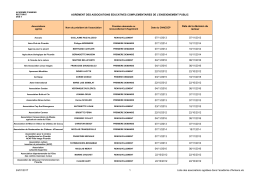 AGREMENT DES ASSOCIATIONS EDUCATIVES