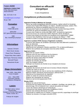 CV Consultant efficacit&eacute; &eacute;nerg&eacute;tique