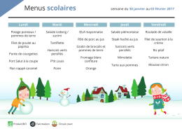 Menus scolaires - Ville de Vierzon