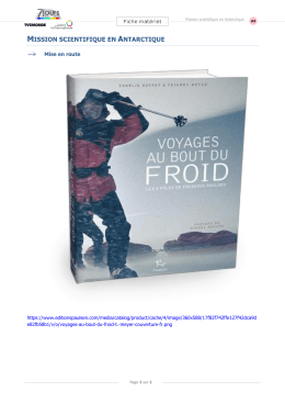 MISSION SCIENTIFIQUE EN ANTARCTIQUE