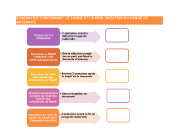 Cahier d`informations concernant le congé de maternité