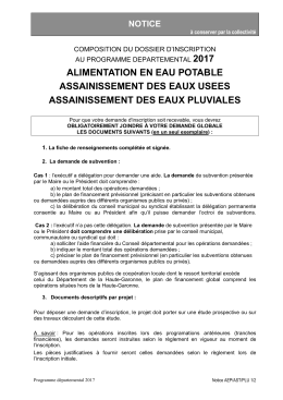 alimentation en eau potable assainissement des eaux usees