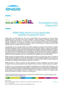 ENGIE Hellas remporte son plus grand contrat de facility
