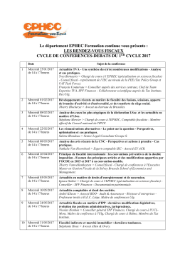 Programme du 1er cycle 2017