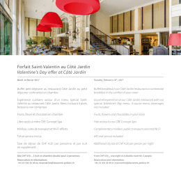 Forfait C&ocirc;t&eacute; Jardin