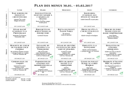 Menu PDF - Restaurant Montbrillant