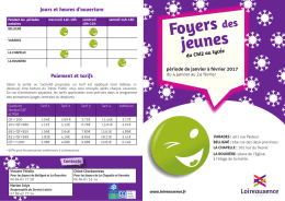 Plaquette Foyers jeunes hivers 2017