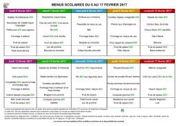 menus scolaires du 6 au 17 fevrier 2017