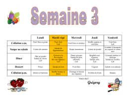 Semaine du 6 au 10 février - garderie Les Pommettes Rouges