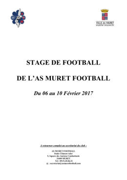 STAGE DE FOOTBALL DE L`AS MURET FOOTBALL