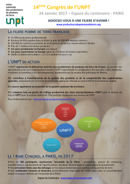 14&egrave;me Congr&egrave;s de l`UNPT