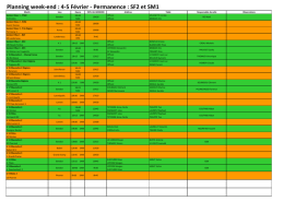 Planning et désignations du 4 et 5 Fevrier