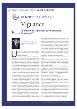 Vigilance - Tendance Droit