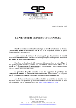 la prefecture de police communique