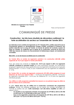 Construction - Minist&egrave;re du Logement