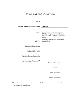 formulaire de soumission