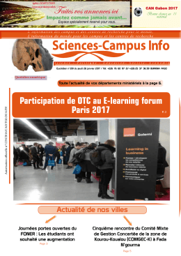 Téléchargez le quotidien Sciences-Campus Info n°281 du jeudi 26