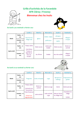 Voir le planning