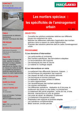 Les mortiers spéciaux : les spécificités de l
