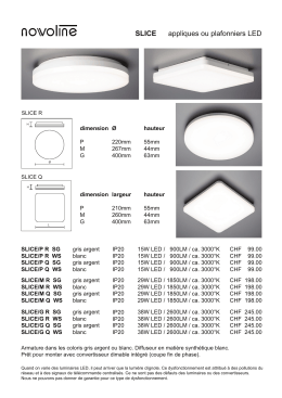 SLICE appliques ou plafonniers LED