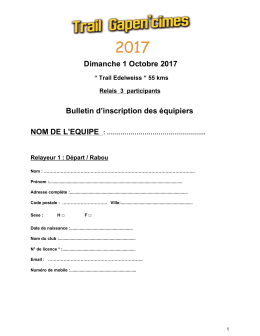 T&eacute;l&eacute;charger le bulletin d`inscription en &eacute;quipe