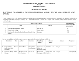 election of two members of the rodrigues regional