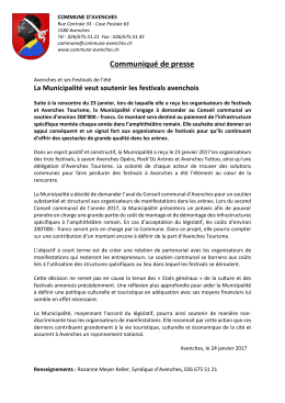 Communiqué de presse