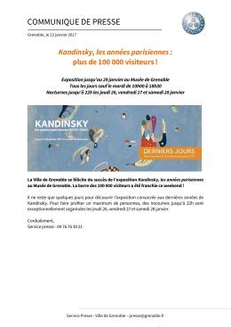 Kandinsky, les années parisiennes : plus de 100 000