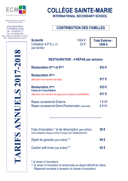 tarifs 2017 2018 - Collège Sainte