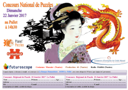 Concours National de Puzzles 22 Janvier 2017