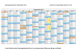 Samstagskalender 2017 Stand 230117