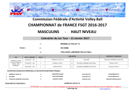 - MASCULINS HAUT NIVEAU CHAMPIONNAT de FRANCE FSGT