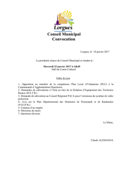 Conseil Municipal Convocation