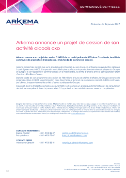 Le communiqué de presse