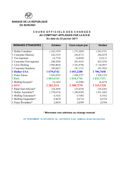 1 Dollar USA 1 679,6742 1 693,2200 1 706,7658 1 Euro 1 803,6342