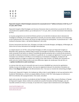 Communiqué Hopscotch Congrès et Basil Strategies Janvier 2017