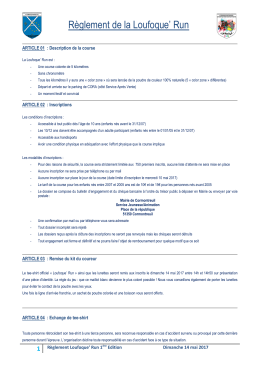 R&egrave;glement de la Loufoque` Run