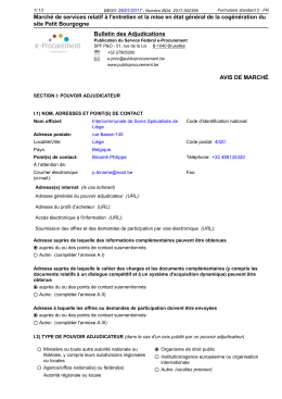 Marché de services relatif à l`entretien et la mise en état général de