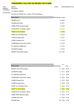 itineraires college de brazey en plaine