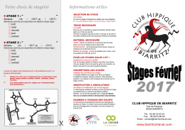 D&eacute;pliant des stages F&eacute;vrier 2017