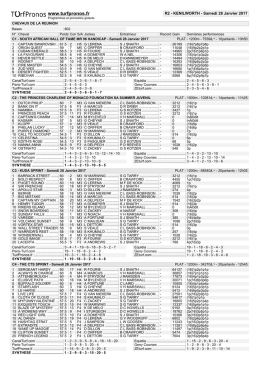 R2 - KENILWORTH - Samedi 28 Janvier 2017