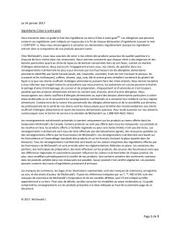Ingrédients Créez à votre goût