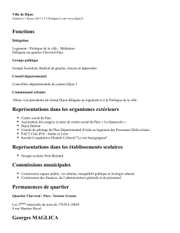 Fonctions Repr&eacute;sentations dans les organismes