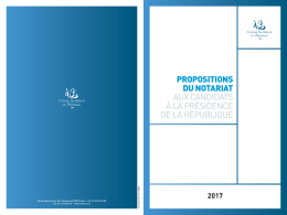 Présidentielles 2017 : les propositions du notariat