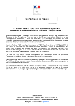 communiqué de presse - Lot-et
