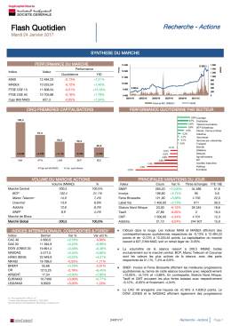 Flash Quotidien - Bourse de Casablanca