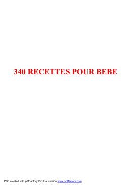 340 recettes pour bébé