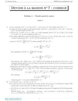 devoir à la maison no 7 : corrigé