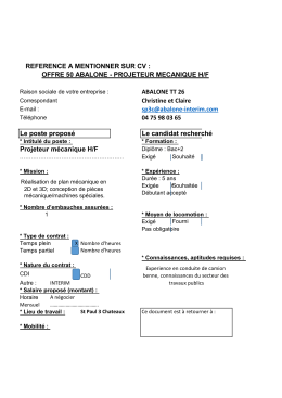 offre 50 abalone - projeteur mecanique - Ville de Saint-Paul